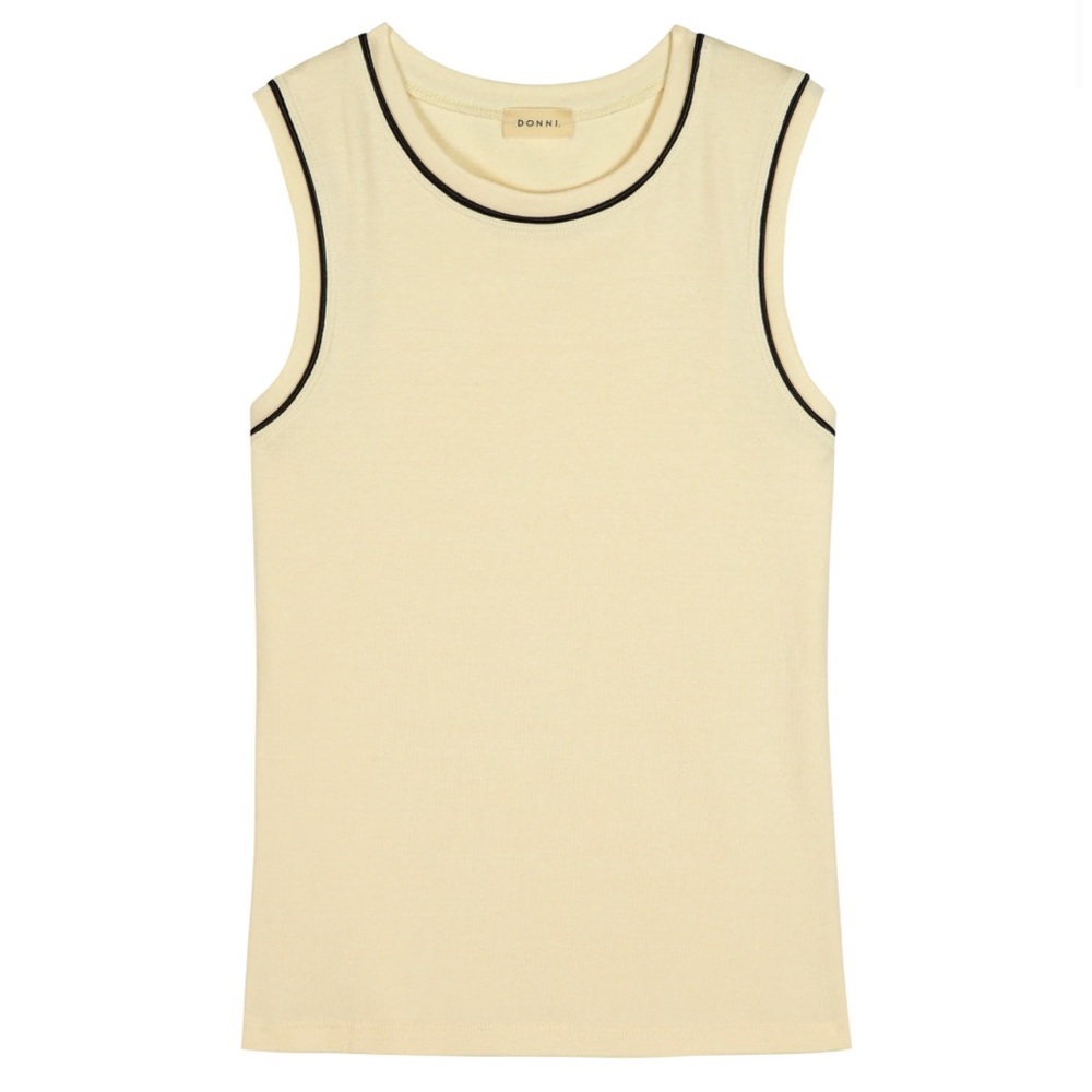 DONNI The Baby Rib Contrast Tank - Picture 3 of 6